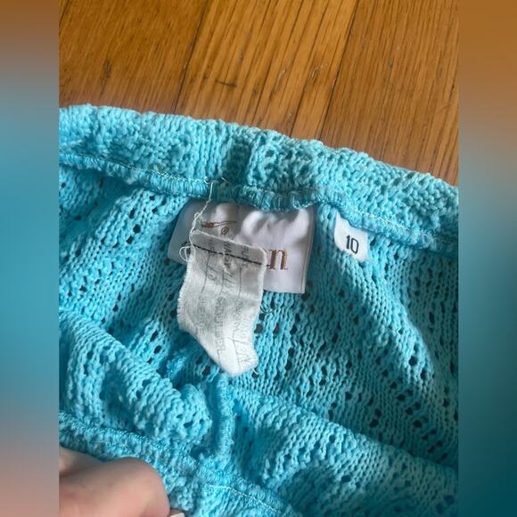 70s Vintage Jantzen Blue Knit Pantsuit - Picture 8 of 15